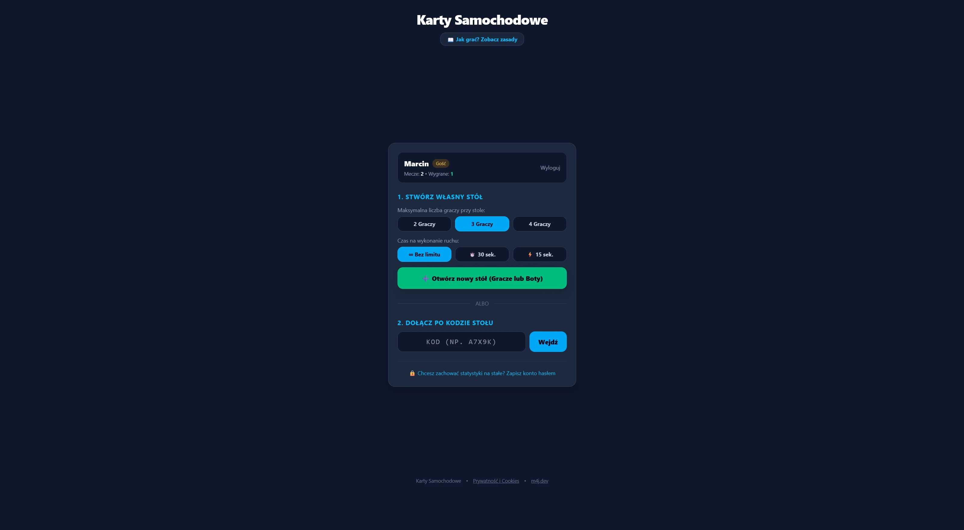Car Cards game screenshot