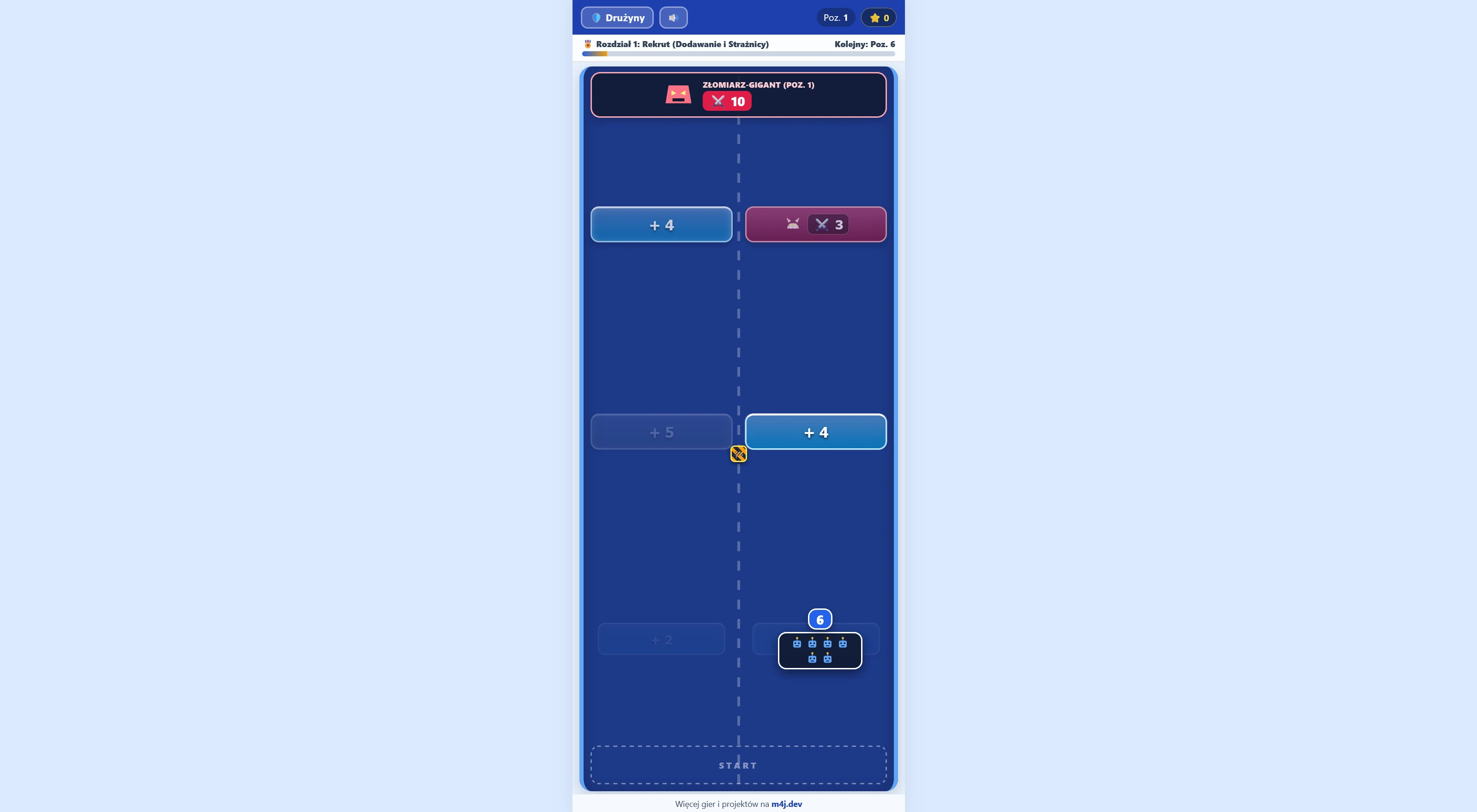 Math Commander game screenshot